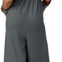 Tongmingyun Women's Casual Smocked Jumpsuits Loose Elastic Waist Wide Leg Flowy Long Pants Rompers (Gray, L)