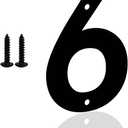 3 Inch Metal House Numbers Letters, Black House Address Numbers for Outside, Modern Metal Address Number Letters for Homes, Apartments, Farms, Office (6)