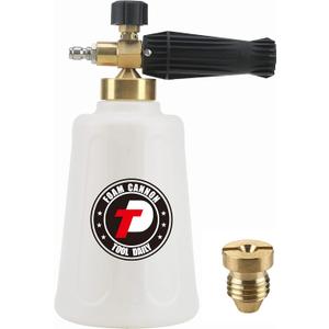 Tool Daily Pressure Washer Foam Cannon for Car Wash, Snow Foam Lance, Additional Orifice Nozzle 1.1mm, 1/4 Inch Quick Connect (1.5 liter)