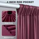 10ftx12ft Burgundy Backdrop Curtains for Parties, Wrinkle Free Polyester Burgundy Photo Backdrop Drapes 2 Panels 12 ft Long Back Drop Cloth for Wedding Birthday Photography Background Party