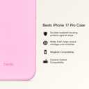 Beats iPhone 17 Pro Case with MagSafe & Camera Control, Matte Finish, Microfiber Lining Pebble Pink