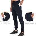Ldtswch 38" Inseam Tall Mens Joggers Sweatpants Extra Long Zipper Pockets Athletic Pants for Jogging,Running (Blue, XL)