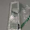 Wireless Keyboard and Mouse Combo, Full-Sized Wireless Keyboard and Adjustable DPI Mouse, 2.4GHz USB Receiver, Silent Keyboard and Mouse for PC, Windows, MAC, Desktop, Laptop (Avocado Green)