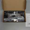 Sliding Glass Door Handle Set with Lock - Easy to Install,Patio Sliding Door Handle Fits for 1 to 1-1/8 Door Thickness,6-5/8" Screw Hole Spacing,Perfectly Replacement for Old Handle(Black)