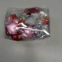 36Pcs Valentines Day Decor Heart Ornaments for Christmas Tree Decorations Red Pink Heart Shaped Baubles Ornaments for Valentine's Day Hanging Decorations or Wedding Party Supplies Home Decor