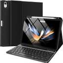 Wenlaty Keyboard Case for iPad Air 11-inch Case with Keyboard (M3/M2, 2025/2024) & Air 5th/4th Generation 10.9'' - Detachable Wireless, Thin & Light Cover with Pencil Holder for iPad Air 11-inch Black