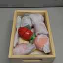 Wooden Play Food for Toddlers, Fruit and Veggies Cutting Set for Kids, Pretend Food Play Kitchen Accessories for 3 4 5 6 7 Years Old Boys & Girls