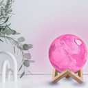 Moon Lamp With Wood Stand