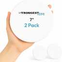 Strongest Home Wall & Door Handle Stopper, 2-Pack XXL  7 Inch White Wall Bumpers, Quiet Wall Protector for Door Impact & Noise Reduction  Self Adhesive