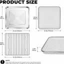 Air Fryer Replacement Tray for Gourmia GTF7655 GTF7350 GTF7460, 3-in-1 Basket Tray Rack Kit, Toaster Oven Replacement Parts for Gourmia French Door Air Fryer Oven