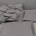 100% Cotton 73x49 Fitted Sheet, 18x30 2 Pillowcases, 94x148 Cotton Bedding Set, Gray