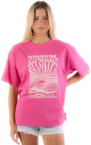 Rip Curl Women's Heritage Crew Neck Short Sleeve T-Shirt Tee, L