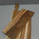 16.5"x13" Acacia Wood Cutting Board with Handle, Wooden Charcuterie Boards, Thick Chopping Board, Bread Cheese Pizza Serving Platter Butcher Block, Vegetables Fruits Serving Tray
