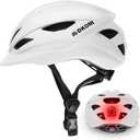 DKONI Bike Helmet Adult Urban:Bicycle Helmet for Men Women with USB Charge Detachable Taillight Helmets for Commuter Cycling Scooters White