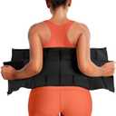 SCARBORO Waist Trainer for Women Belly Fat Sauna Sweat Waist Trimmer Corset for Stomach Wrap Workout Belt Shaper Band Zipper (Black, M)