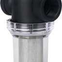 EKDJKK 1 inch Inline Mesh Strainer, Water Pump Strainer, Garden Hose Sediment Filter, Water Pump Filter, Pipeline Sprayer, Fits for RV Water Tank Pressure Washer Outdoor Hose, 40 mesh (As Picture Show)