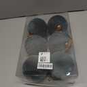 6Pcs Large Velvet Christmas Ball Ornaments 4" Dusty Blue Flocked Ornaments Set for Christmas Tree with 10Pcs Velvet Bows Shatterproof Xmas Hanging Decorations for Home Office Holiday Dcor