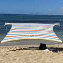 Neso Tents Grande Beach Tent, 7ft Tall, 9 x 9ft, Reinforced Corners and Cooler Pocket (Vintage Stripes)