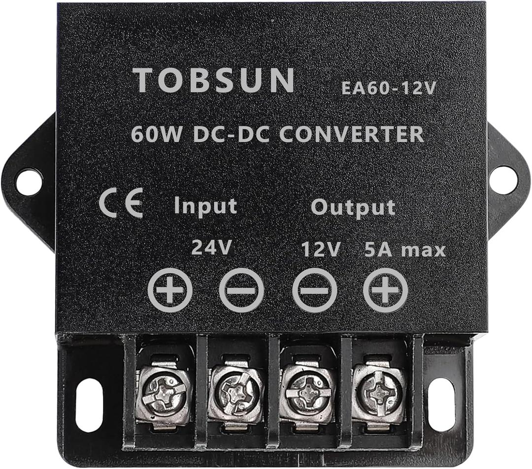 DC 24V to 12V 5A Converter 60W Voltage Step Down Buck Converter Regulator Reducer Power Converter Mini Module for Automotive, Industrial & DIY Electronic Projects