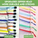 24pcs Mesh Zipper Pouch File Bags Puzzle Storage Bags, A3 17x12 Inches Large Reusable Zipper Pouches for Organizing Classroom Board Game Organization