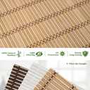 SEEYE Cordless Bamboo Blinds - Light Filtering Roller Shades, Natural Roman Blind, Easy to Install for Windows, Patio, Bedroom - 34" W x 64" H