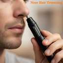 Ear and Nose Hair Trimmer Clipper - 4-in-1 Grooming Tool for Nose Hair, Ear Hair, Beard, Eyebrows, Head Hair, Body Hair, Armpit, Leg (Black)