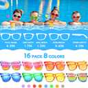 Party Favors Kids Sunglasses Bulk - 16 Packs Neon Sunglasses for Kid Age 3-8, UV400 Protection Party Sunglasses Goodie Bags Stuffers for kids Birthday Party Supply, End of the Year Gifts For Students