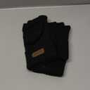 OMECHY Winter Knitted Fingerless Wool Gloves Thermal Insulation Warm Convertible Mittens Flap Cover for Men Women (One Size, Black)