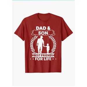 Dad and Son Matching Outfits Fathers Day Daddy and Boy T-Shirt XL&S