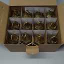 LLQ Mini Lantern with LED Candle, 12PCS Small Lanterns Decorative Indoor, Vintage Moroccan Lights for Halloween Decorations, Hanging Ornaments for Christmas, Table Centerpiece, Boho Wedding Decor