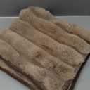 vctops 3D Striped Faux Fur Couch Cover Thick Warm Soft Sofa Cover Non Slip Fuzzy Plush Furry Sofa Slipcovers Shaggy Cozy Washable Furniture Protector for Pets, Kids (Dark Coffee,28"x28") (1pc/28"x28"/Armrest or Backrest Cover)