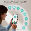 52HZ Smart Fingerprint Door Lock, 3 in 1 Finger Print Door Knob with Tuya App Control & Key, Auto Lock, Thumbprint Keyless Entry Door Lock for Front Door, Home, Apartment, Office, Satin Nickel