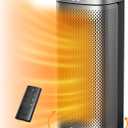 Dreo Space Heaters for Indoor Use, 1500W Fast Heating Portable Heaters with Remote, Large PTC Ceramic Electric for Bedroom, 12H Timer, 70 Oscillation, Overheat Protection, Safety Heat for Home Office (Silver)