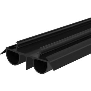 36" Kerf Slide-in Double Bulb Seal Weatherstrip Door Bottom Durable Seal for Energy Efficiency & Draft Protection (Black)