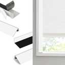 PVC Light Blocking Strips for Window Shades and Blinds-Blocks Light Along The Sides of Blackout Blinds,Side Tracks for Cordless Blackout Shades, Light Blocking Strips for Bedroom (White,58",4Pcs)