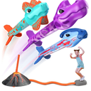 Dino Blasters, Rocket Launcher for Kids - Soars 100 Feet. Kids Outdoor Toys, Birthday Gift, for Boys & Girls Ages 3-6 Years Old - Toddler Outside Toys 4-8, Dinosaur Toy, Kids