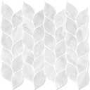 Tilingview 8 Pcs Leaf Design Peel and Stick for Kitchen Backsplash, Premium Self-Adhesive Tiles Wall Stickers (Light Gray)