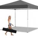 8x8 Pop Up Canopy Tent,Outdoor Canopy with Carry Bag,Easy Up Canopy with 3 Adjustable Height, Outdoor Gazebo Straight Legs,UPF 50+ Event Shelter Tents for Parties,Camping,Market,Patio(Grey)