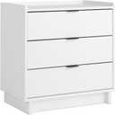 Prepac Simply Modern Nightstand Bedside Table, White Nightstand for Bedroom, End Table with 3 Drawers 26.5" W x 26.75" H x 16" D