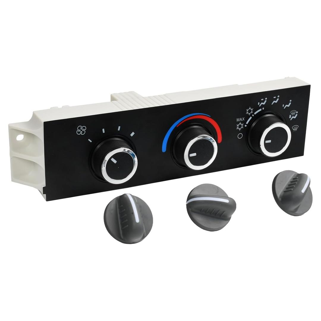 Climate Control Switch Panel Front A/C Heater 599-217, Push Button, Manual, Black