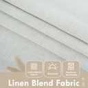 DriftAway Double Layer Linen Blackout Tie Up Curtains Thermal Insulated Fully Lined Balloon Roman Shade Bathroom Window Adjustable Rod Pocket for Small Window 31 Inch by 47 Inch Light Linen
