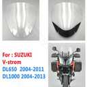 for Suzuki V-Strom V Strom DL650 DL1000 DL 650 1000 Motorcycle Windshield Windscreen Wind Deflector Protector Shield Screen (DL1000 2004-2013/DL650 2004-2011)