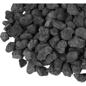 GASPRO 10 lb Large Lava Rocks, 0.8-1.2 Inch, Ideal for Outdoor Fire Pits, Indoor Fireplaces with Propane and Natural Gas, Black