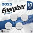 Energizer 2025 Lithium Coin Cell Battery, 4 Count