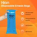 Hion Vomit Bags Disposable  200 Pack 1000ml Emesis Bags  Leak Resistant, Medical Grade, Portable  Perfect for Motion, Car & Aircraft Sickness, Pregnant Women