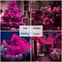 Joiedomi Pink Christmas String Lights,100 Count 21.4FT Fairy Tree Lights Plug in for Indoor Outdoor Xmas Valentines Decor Patio Holiday Theme Party Yard House,Green Wire