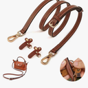 Leather Adjustable Strap Kit Compatible with Longchamp Mini Bags, Replacement Crossbody Shoulder Bag Straps with Metal Buckles, 39-47" Adjustable Purse Strap for Women (Brown)