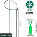 12 Pack Plant Support Stakes, Peony Cages and Supports Large 10" Wide x 24" High Tall Peony Ring Supports, Garden Plant Stakes for Outdoor Plants Rose, Tomato, Hydrangea, Flowers