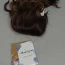 Lativ Brown Highlight Wigs for Women Short Wavy Curly Bob Wig with Bangs Shoulder Length 14 Inches Synthetic Hair for Daily Party Use