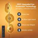 NUÜR Modern Black Floor Lamp, Dimmable LED Standing Lamp with Remote